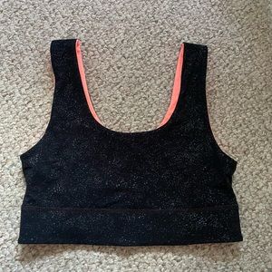 Fabletics Reversible Sports Bra Size L Black Pink